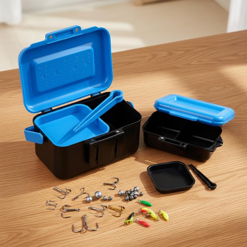 Fishing Rod Case - Przenośna skrzynka wędkarska na przynęty, robaki,