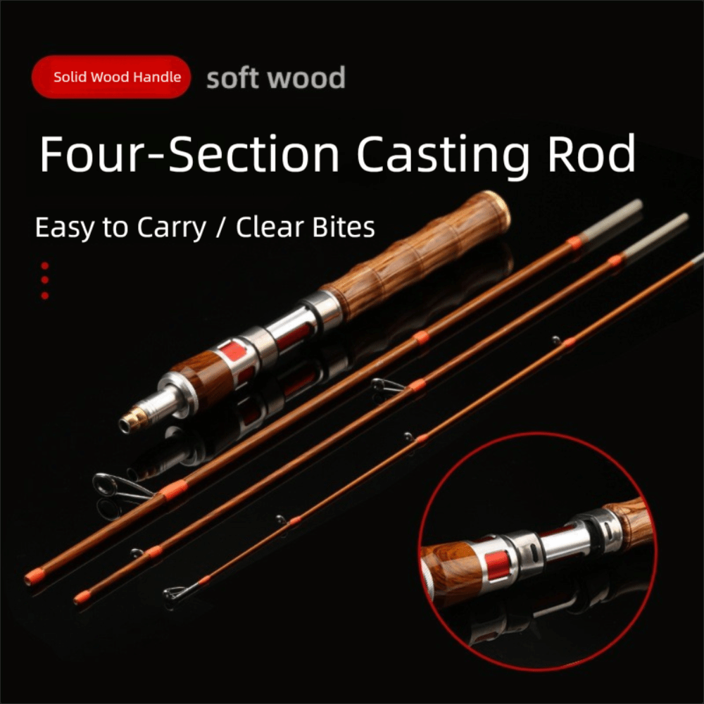 Fishing Rod Carbon Fiber - Wędka spinningowa 4-częściowa, wędka spinningowa UL