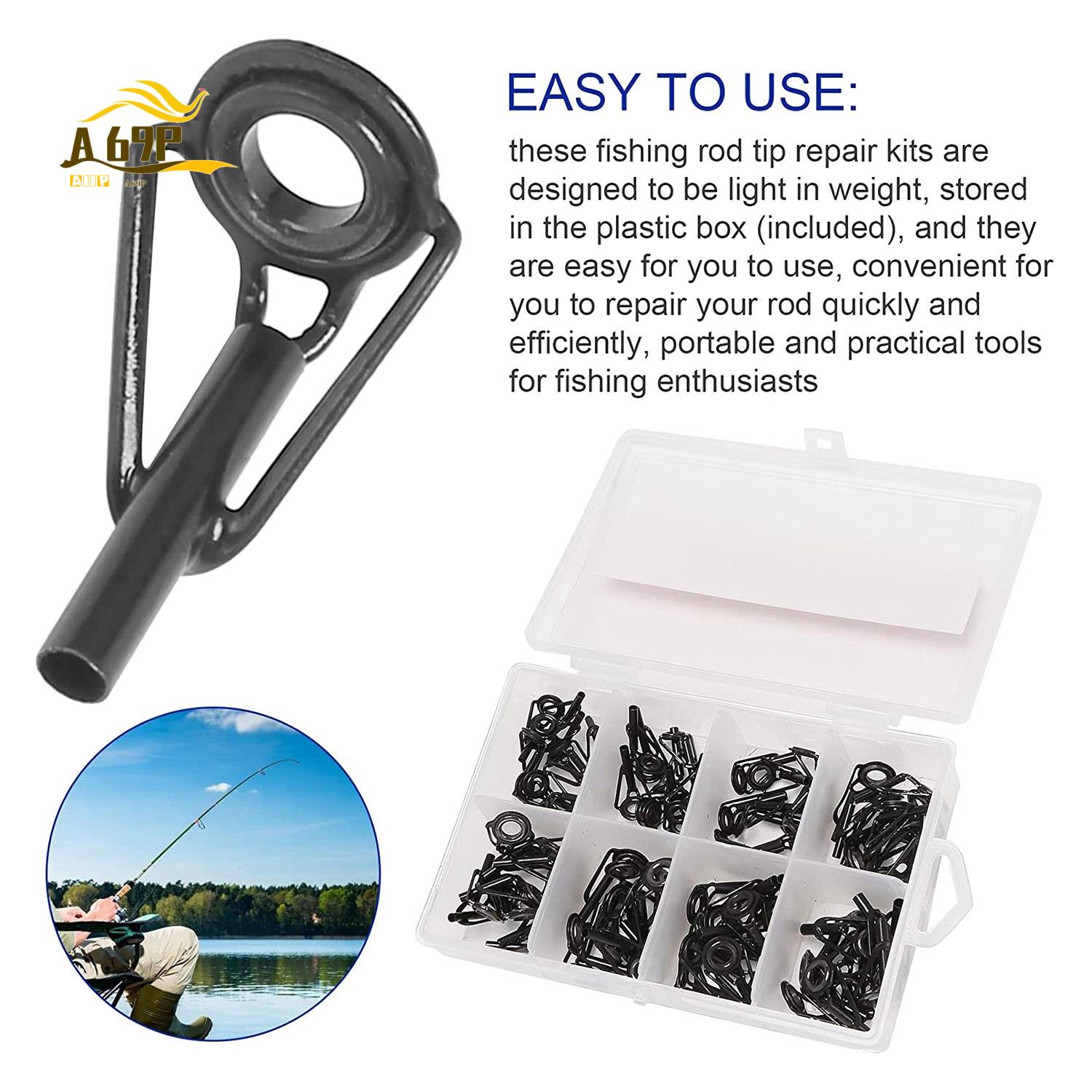 Fishing Rod Guide Replacement - Zestaw naprawczy do końcówek wędek A69P-80,