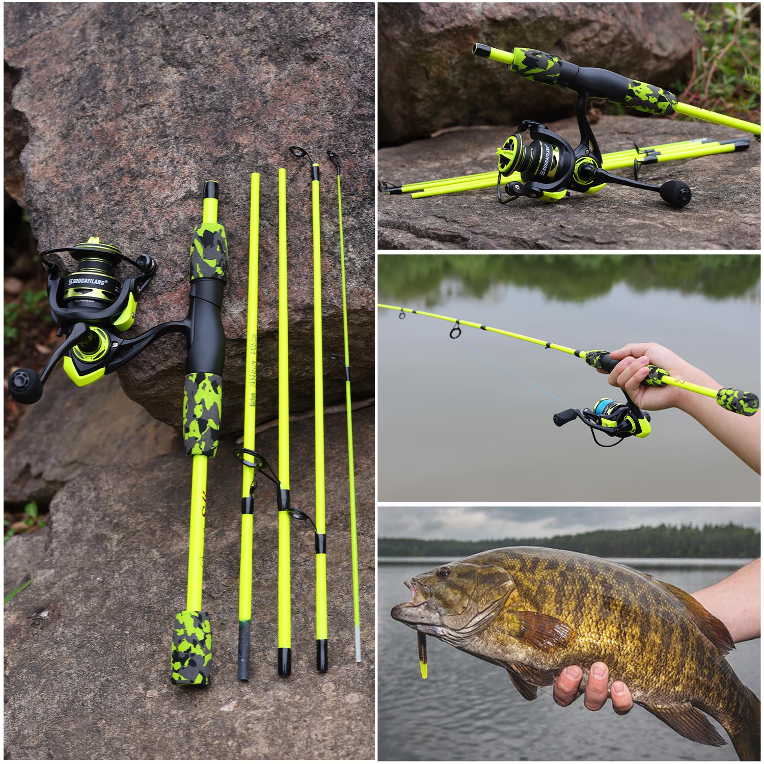 Zestaw wędkarski spinningowy S – Fishing Rod Carbon Fiber recenzja i cena